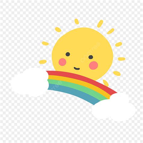 Rainbow Sun Clipart Hd PNG, Children S Illustration Sun And Rainbow ...