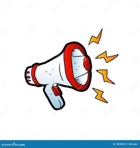 Hand Draw Megaphone Cartoon Vector Illustration | CartoonDealer.com ...