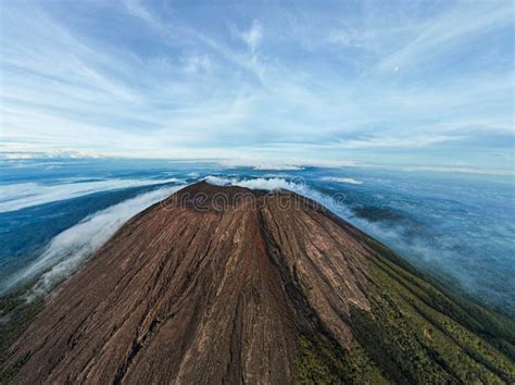 Aerial View of Mount Slamet or Gunung Slamet is an Active Stratovolcano ...