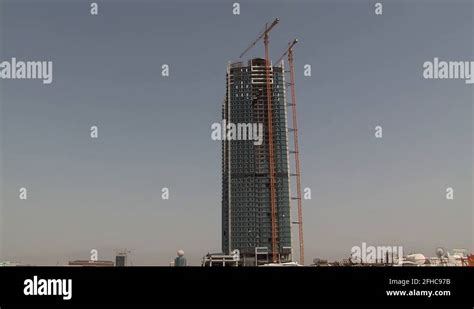 Construction of Julphar Towers in Ras Al Khaimah, UAE Stock Video ...