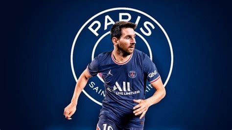 Lionel Messi In Blue PSG Logo Background Wearing Blue Sports Dress HD ...