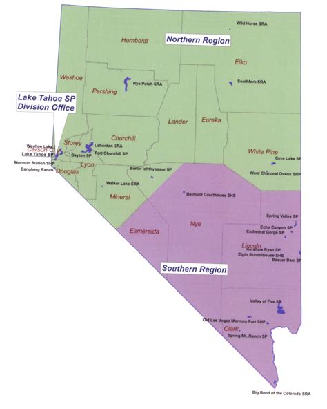 Nevada State Parks Map - Printable Map