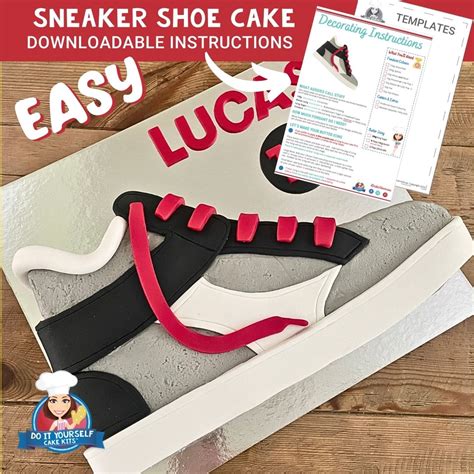 Sneaker Cake | Printable Template | Decorating Tutorial | Teens