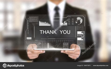 Thank you, Hologram Futuristic Interface, Augmented Virtual Reality ...