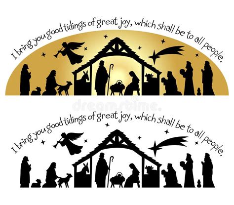 Nativity Christmas Silhouette/eps Stock Vector - Image: 27649608