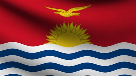 Flag of Kiribati waving 28213055 Stock Video at Vecteezy