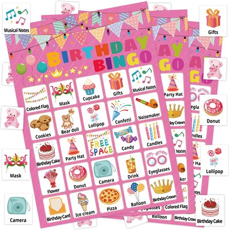 Birthday Bingo Kids Birthday Party Game Printable Bingo Game Fun