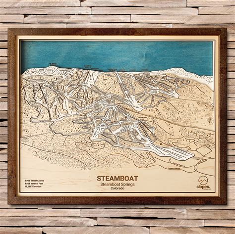 Steamboat Resort 3D Ski Trail Map Steamboat CO Map Wooden | Etsy