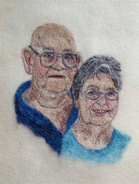 Custom 100% wool needle felted portrait of your loved one from | Etsy