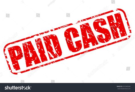 Paid Cash Red Stamp Text On Stock Vector (Royalty Free) 291040508 ...