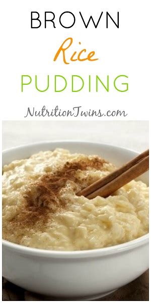 Brown Rice Pudding - Nutrition Twins