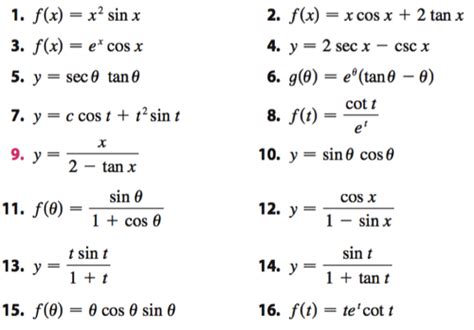 Week of October 24: Derivatives of Trig Functions, Graphs, and Chain Rule