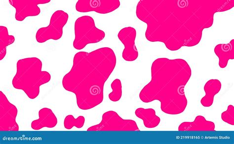 Bright Pink Cow Pattern Background Stock Illustration Illustration Of