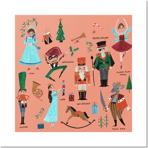 Nutcracker ballet characters pattern - Pattern - Posters and Art Prints ...