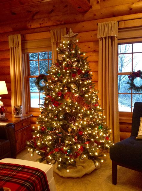 Love decorating my log home Christmas! | Christmas decorations, Cabin ...