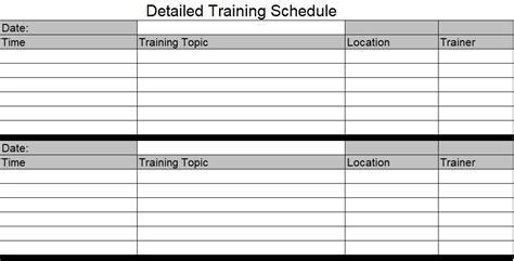 Download Employee Training Schedule Template For Company - Excel Tmp