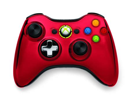 Xbox 360 Chrome Controller Red Color