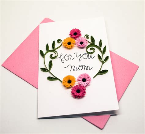 Mother Greeting Card Floral Card for Mom For you Mom