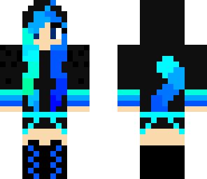 Blue Cat Girl | Minecraft Skin