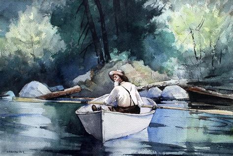 Row Boat Watercolor at PaintingValley.com | Explore collection of Row ...