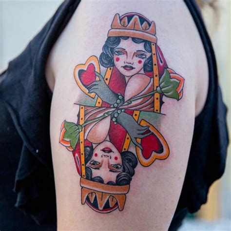 All Hail These 20 Stunning Queen Of Hearts Tattoo Designs