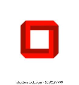 Vector Drawing Square Color Red Flat Stock Vector (Royalty Free ...