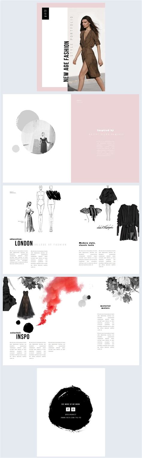 Fashion design portfolio cover page template - alpineetp