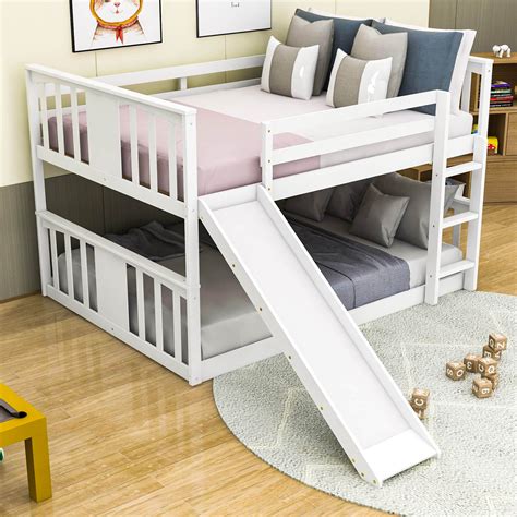 Harriet Bee Ethyleen Twin Over Twin Wood Bunk Bed with Slide & Reviews ...