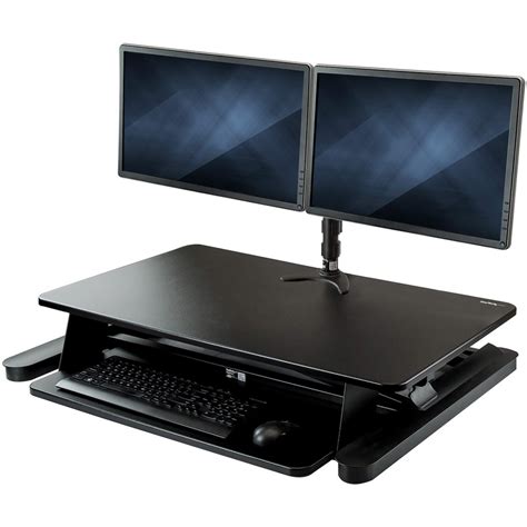 Startech .com Dual Monitor Sit Stand Desk Converter35" WideHeight ...