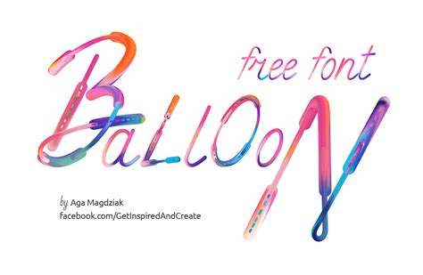 Balloon Font + Bonus Patterns - Free Fonts