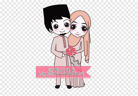 50 Gambar Animasi Hjab Pernikahan Gambar Animasi Romantis Hijab ...