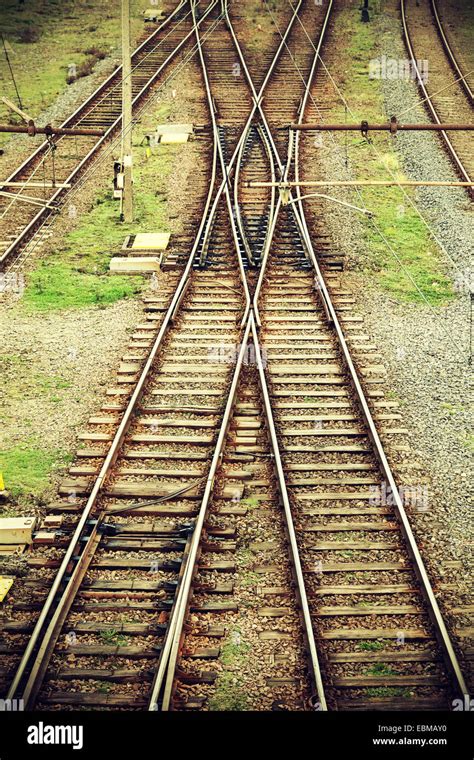 Parallel railway tracks hi-res stock photography and images - Alamy