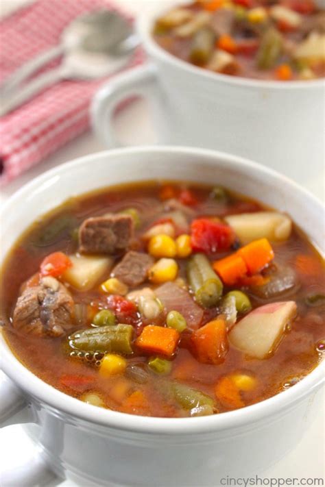 Slow Cooker Vegetable Beef Soup - CincyShopper