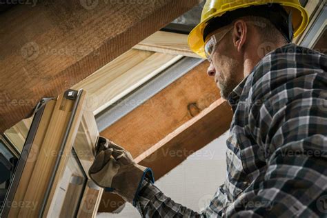 Residential Building Roof Windows Installation 24515892 Stock Photo at ...