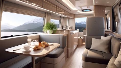 Premium AI Image | Luxury interior design of modern motorhome Generative AI