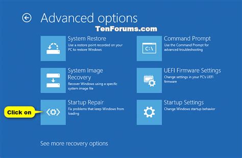 Run Startup Repair in Windows 10 | Tutorials