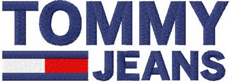 Tommy jeans logo embroidery design