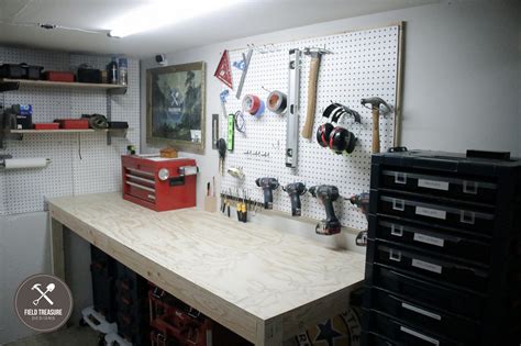 DIY Garage Workbench - Field Treasure Designs