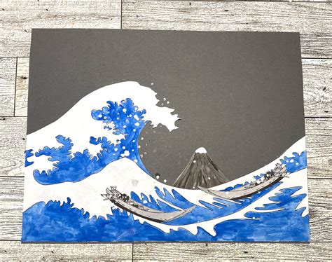 Hokusai The Great Wave For Kids - Little Bins for Little Hands