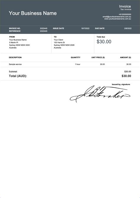 Free Invoice Template for Self-Employed | Billdu