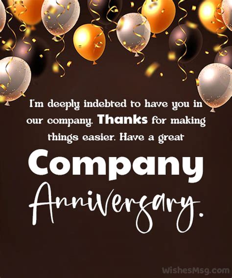 100+ Company Anniversary Wishes and Messages | WishesMsg