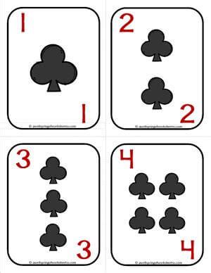 Number Cards 1-20 Playing Cards - Clubs with Numbers | A Wellspring