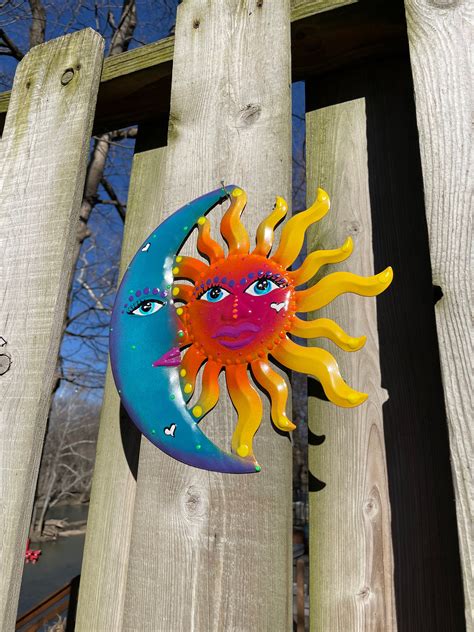 Sun Moon Wall Decor Art Fence Decor ,Pool Decor Sun Moon Wall Hanging ...