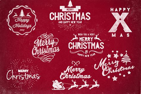 Christmas Photo Overlays (9312) | Illustrations | Design Bundles