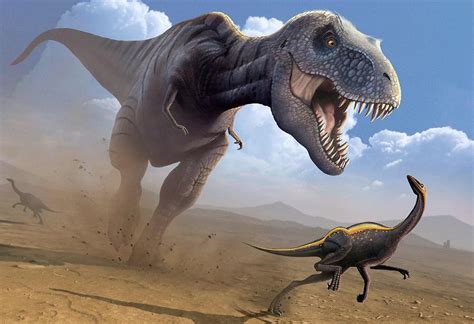 Artwork Of A Tyrannosaurus Rex Hunting by Science Photo Library - Mark ...