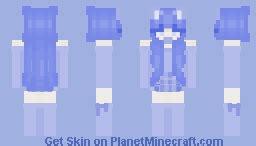 Blue Cat Girl ~ Matching 1/2 Minecraft Skin