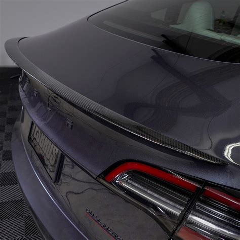 Carbon Fiber Rear Spoiler for Model 3 - TESBROS