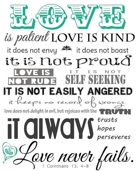 6 Best Images Of Free Printable 1 Corinthians 13 1 Corinthians 13 4 8