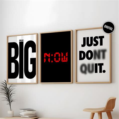 Motivational Quotes Posters 3 Pack, Motivation Quotes Art Inspirational ...