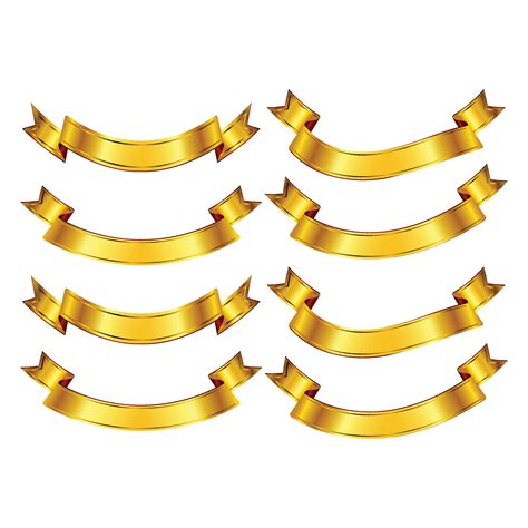 gold ribbon banner 35110981 Vector Art at Vecteezy